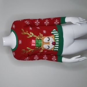 It's Our Time Ugly Christmas Sweater Reindeer Size Large